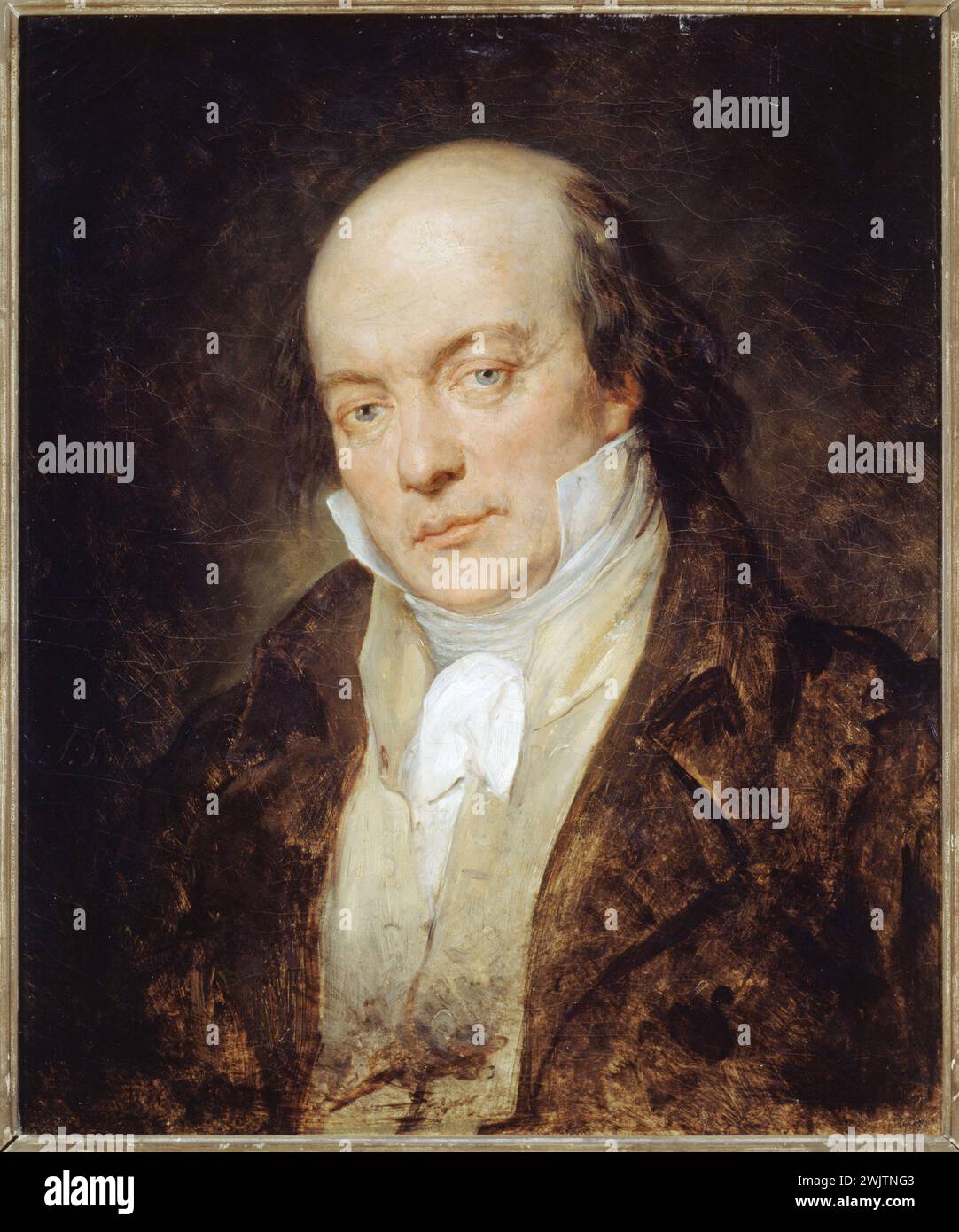 Ary Scheffer (1795-1858). Pierre Jean Béranger (1780–1857), französischer Lyriker und Songwriter. Öl auf Leinwand. Paris, Carnavalet Museum. 33448-1 französischer Chansonnier, französischer Schriftsteller, Dichter, Porträt Stockfoto