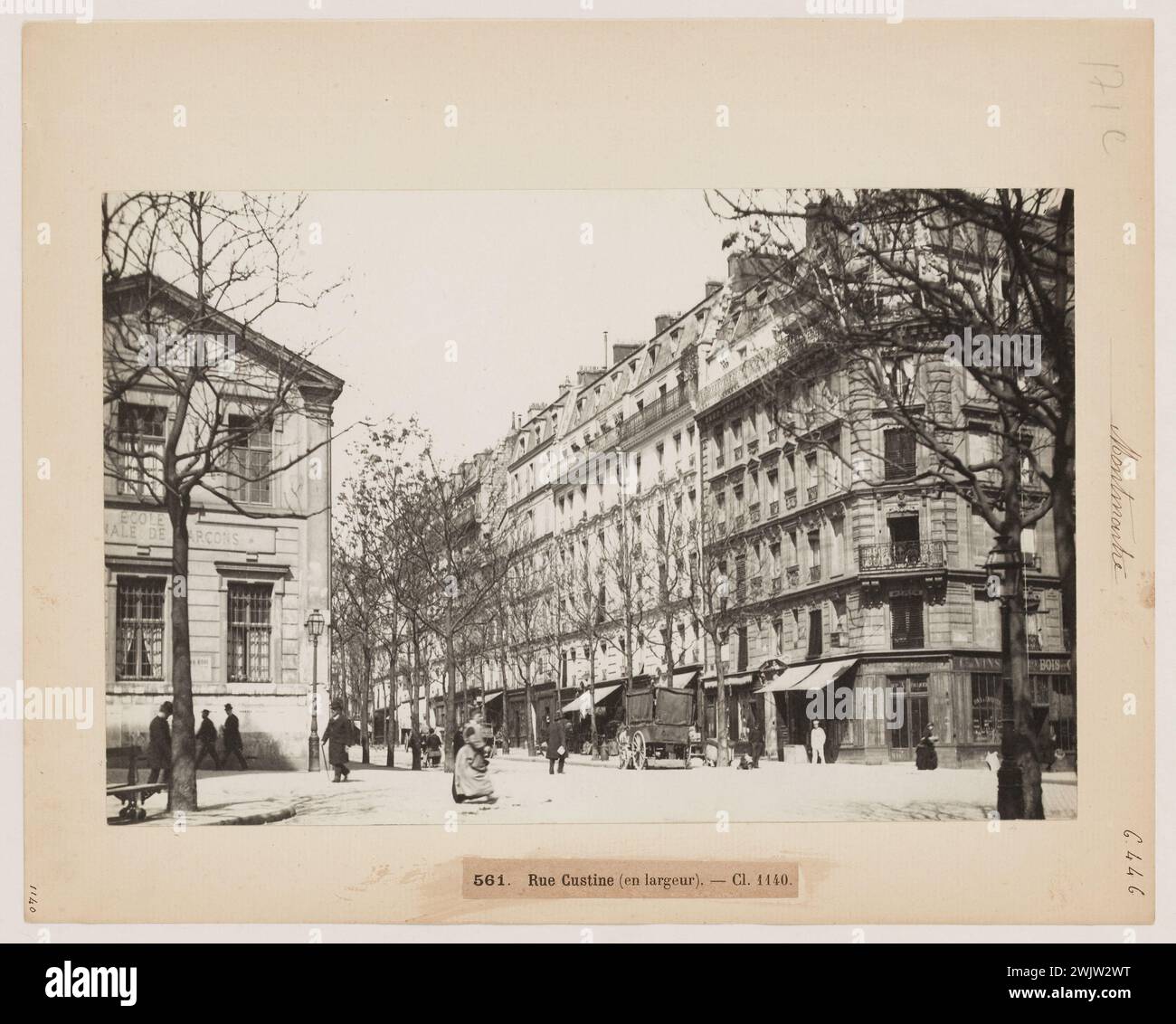 Blancard, Hippolyte (1843 - D.1924), rue Custine, 18. Arrondissement, Paris (Dummy-Titel), 1890. Platin-Druck. Carnavalet Museum, Geschichte von Paris. Stockfoto