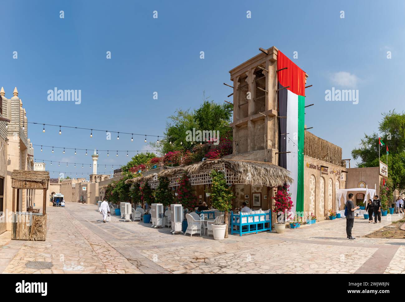 Ein Bild vom Arabian Tea House Restaurant and Cafe - Al Fahidi. Stockfoto