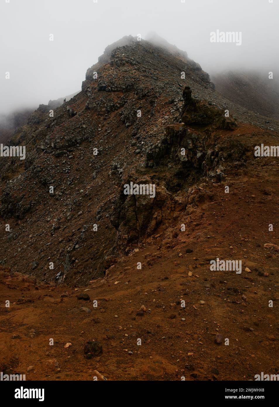 Blick vom Red Crater, Tongariro Alpine Crossing Trail, Tongariro National Park, Nordinsel, Neuseeland Stockfoto