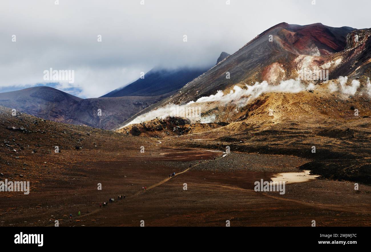 Tongariro Alpine Crossing Trail, Tongariro National Park, Nordinsel, Neuseeland Stockfoto