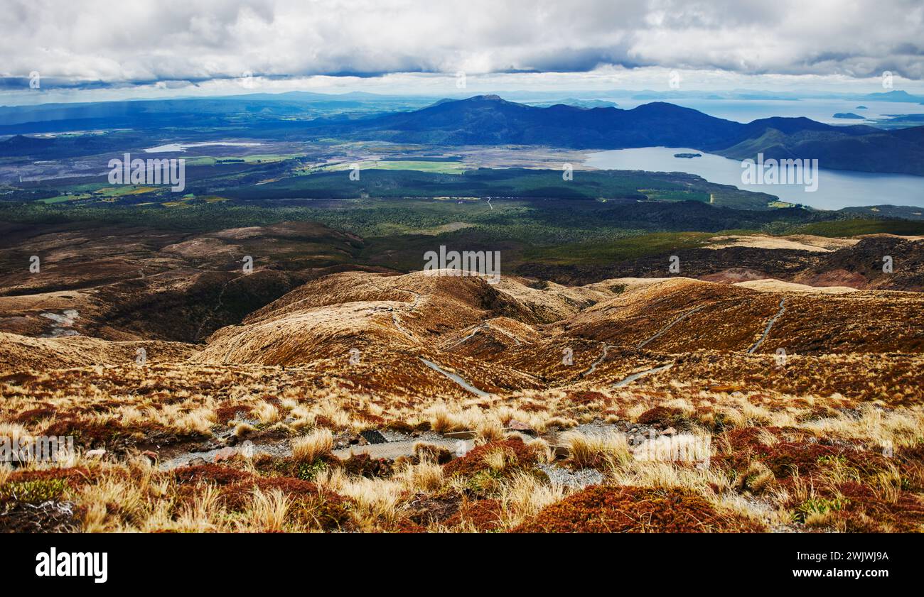 Tongariro Alpine Crossing Trail, Tongariro National Park, Nordinsel, Neuseeland Stockfoto