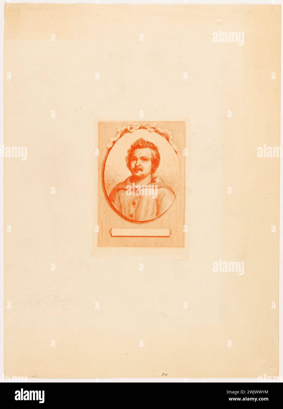 Hanriot, Jules-Armand (1853-1930). "Honoré de Balzac". Balzac, Honoré de (1799-1850). Ätzen. Paris, Balzac Haus. 145719-9 Stockfoto