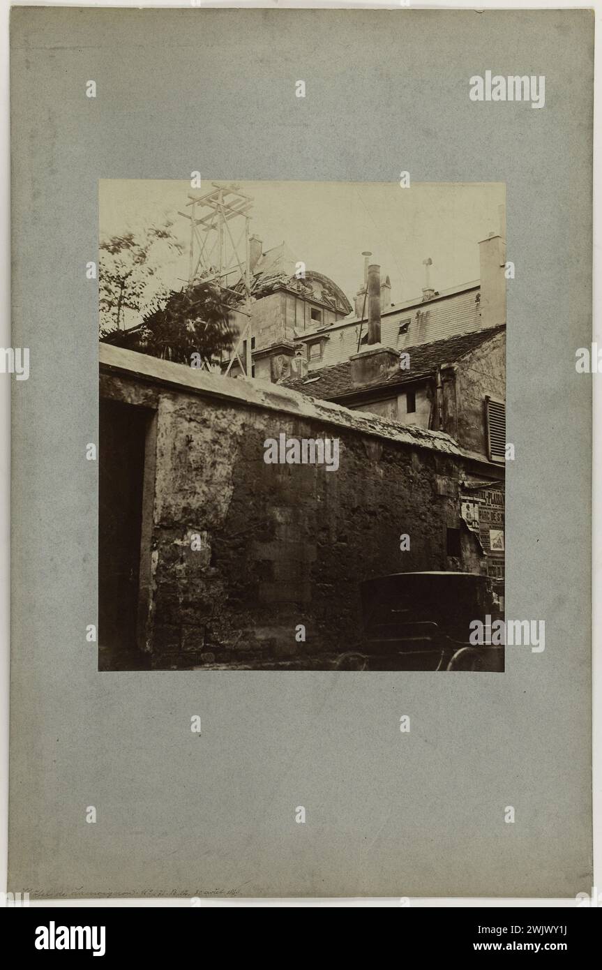 Emonts oder Emonds, Pierre. Lamoignon Hotel. 30. August 1869. "Hôtel de Lamoignon, 4. Arrondissement, 30. August 1869". Albuminpapier. 1869-1869. Paris, Carnavalet Museum. 144175-1 Stockfoto