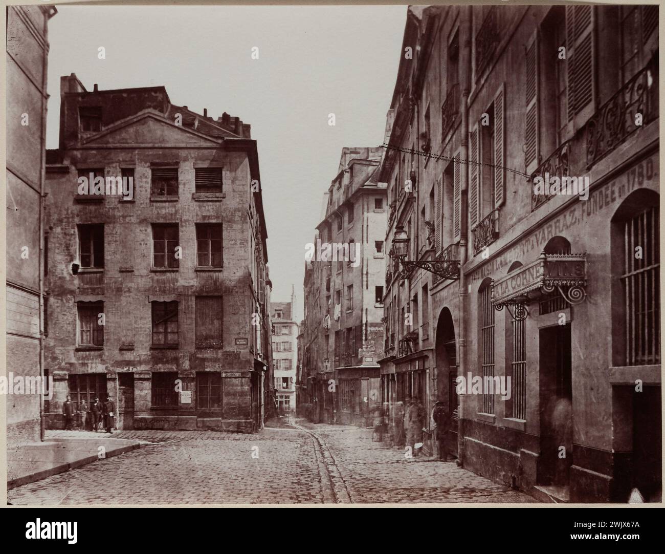 Anonym, Rue de Reims und Sept-Voies, aktuelle Rue Valette, 5. Arrondissement, Paris. (Dummy-Titel). Albuminpapier zeichnet. Carnavalet Museum, Geschichte von Paris. Stockfoto