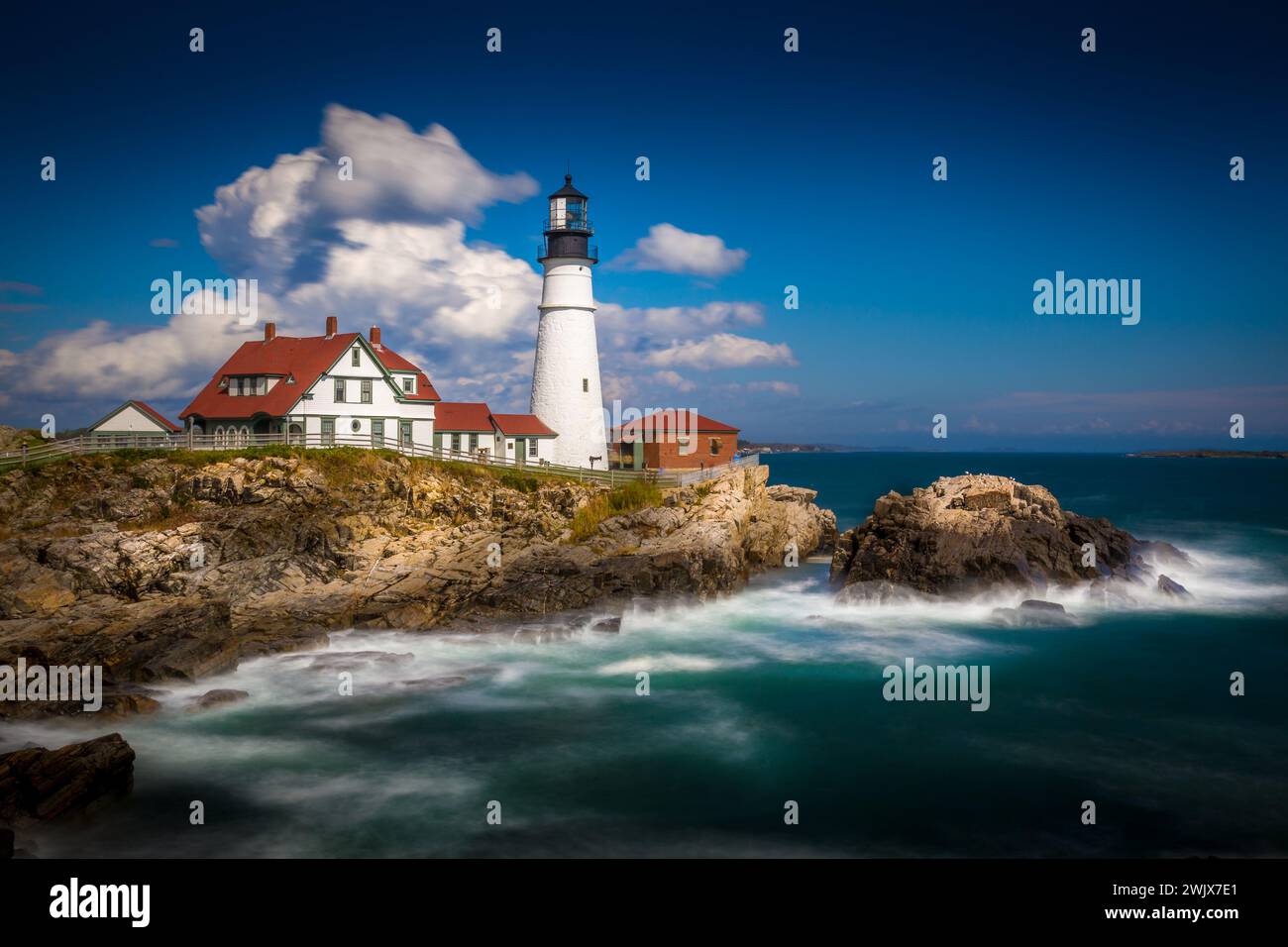 Portland Head Light, Maine, USA Stockfoto