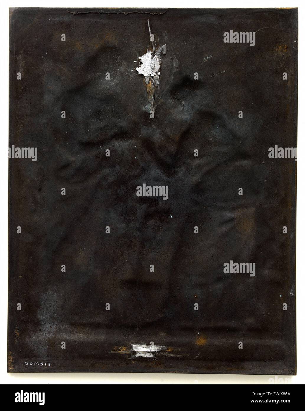 Daniel Dupuis (1849-1899). „Medaillenplatte“. Gartenbau. Metall, Bronze. Museum der Schönen Künste in Paris, Petit Palais. 57557-17 Bronze, Metall, Inventarnummer, Numismatik, Medaillenplatte, rückwärts Stockfoto