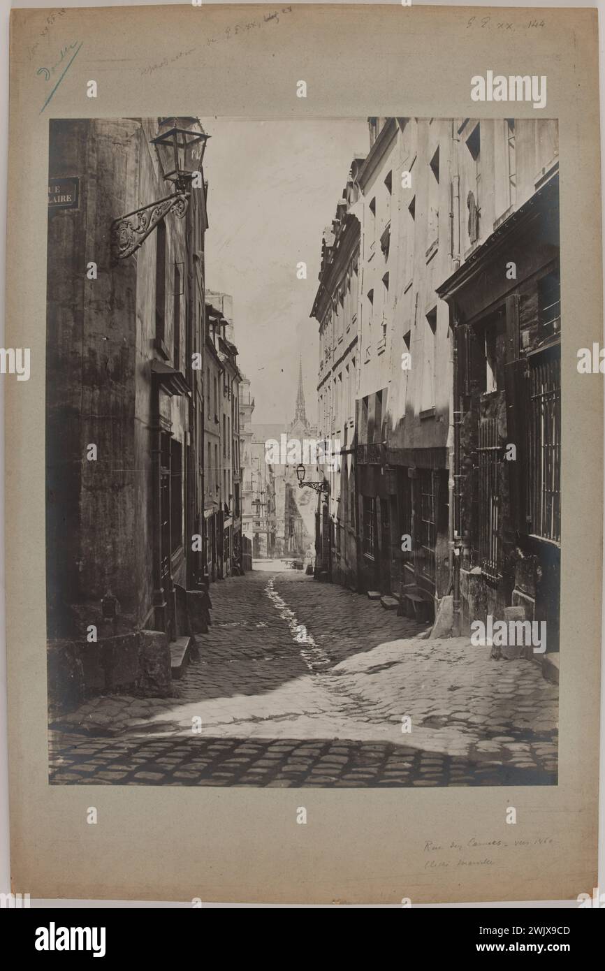 Emonts oder Emonds, Pierre. Rue des Carmes - um 1860. 'Rue des Carmes, 5. Arrondissement, Paris'. Platin-Druck. Zwischen 1865 und 1868. Paris, Carnavalet Museum. 123821-5 Stockfoto