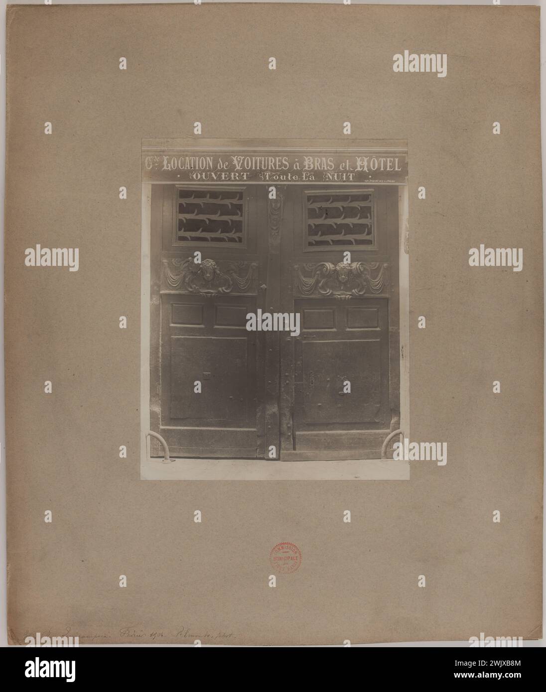 Emonts oder Emonds, Pierre. 36, rue Quincampoix, Februar 1904. Porte rue Quincampoix, 4. Arrondissement, Paris. Februar 1904". Albuminpapier. 1904-1904. Paris, Carnavalet Museum. 123819-19 Stockfoto