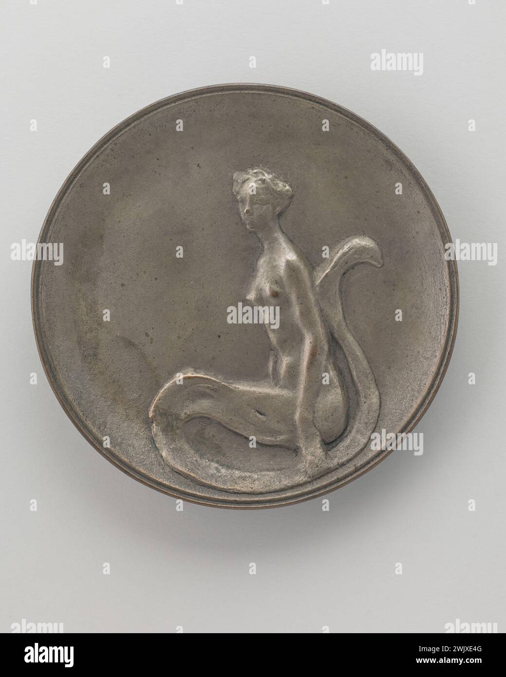 Roche, Pierre (Pierre Henry Ferdinand Massignon, dit) (N.1855-08-02-D.1922-01-18), Sirene (Haupttitel). Metall, Zinn? Petit Palais, Museum der Schönen Künste der Stadt Paris. Stockfoto