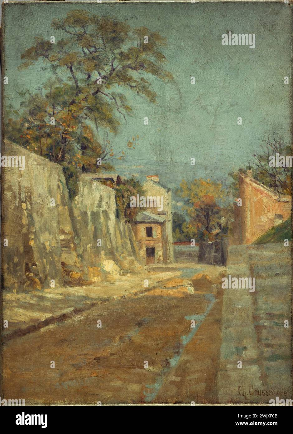 Charles Jean Coussedière (gestorben 1934). Rue des Saules in Montmartre. Öl auf Leinwand. 1895. Paris, Museum Carnavalet. 76092-6 Canvas, Montmartre, Stadtlandschaft, Rue des Saules, 18. 18. 18. 18. 18. 18. 18. 18. 18. 18. 18 18. Arrondissement Stockfoto