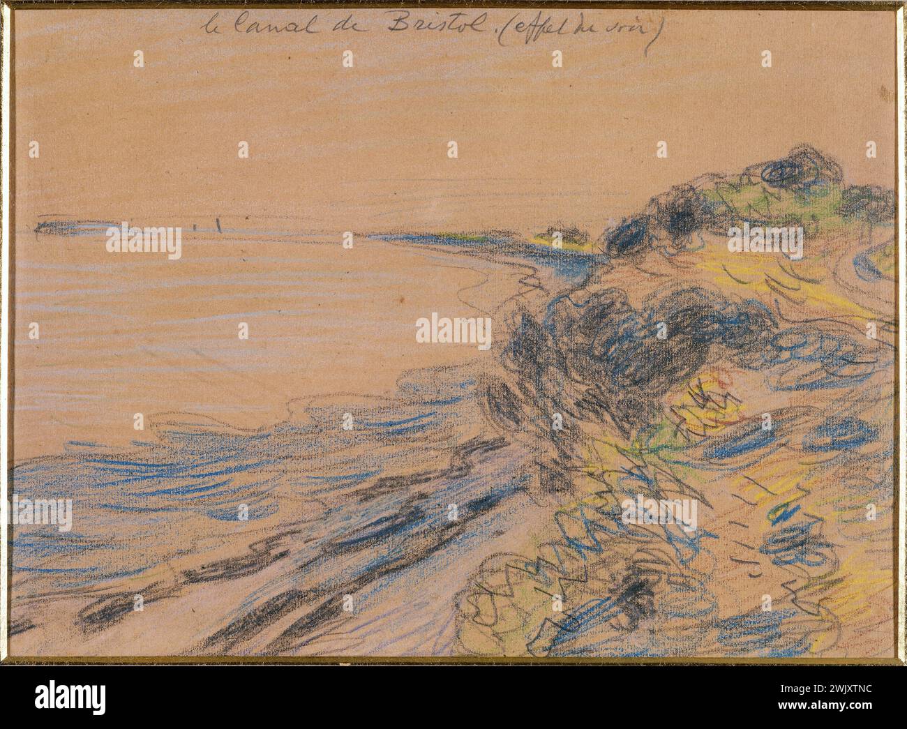 Alfred Sisley (1839-1899). „Bristol Canal“. Museum der Schönen Künste der Stadt Paris, Petit Palais. 37473-1 Meer des Meeres, bristol Kanal, Zeichnung Stockfoto
