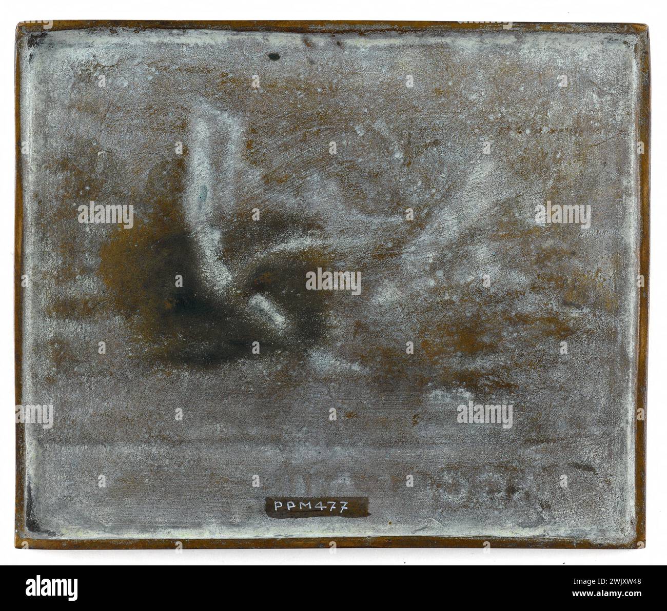 Jean-Marie Michel Cazin (1869-1917). „Medaillenplatte“. Die Lulle“. Metall, Gusseisen. Museum der Schönen Künste der Stadt Paris, Petit Palais. 57558-17 Lull, Schmelzen, Metall, Inventarnummer, Numismatik, Medaillenplatte Stockfoto