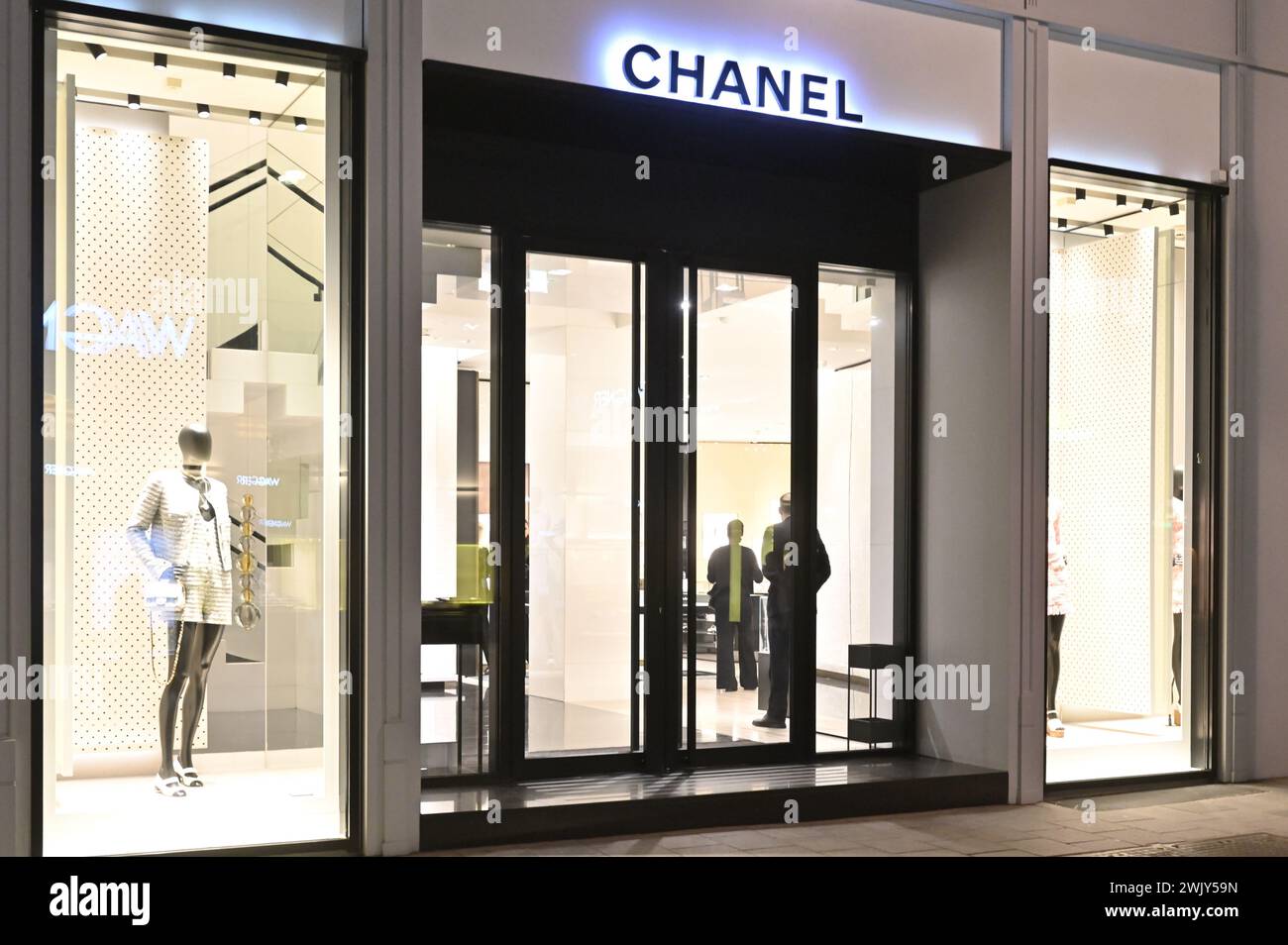 Wien, Österreich. Chanel-Geschäft „am Graben“ im 1. Wiener Gemeindebezirk Stockfoto