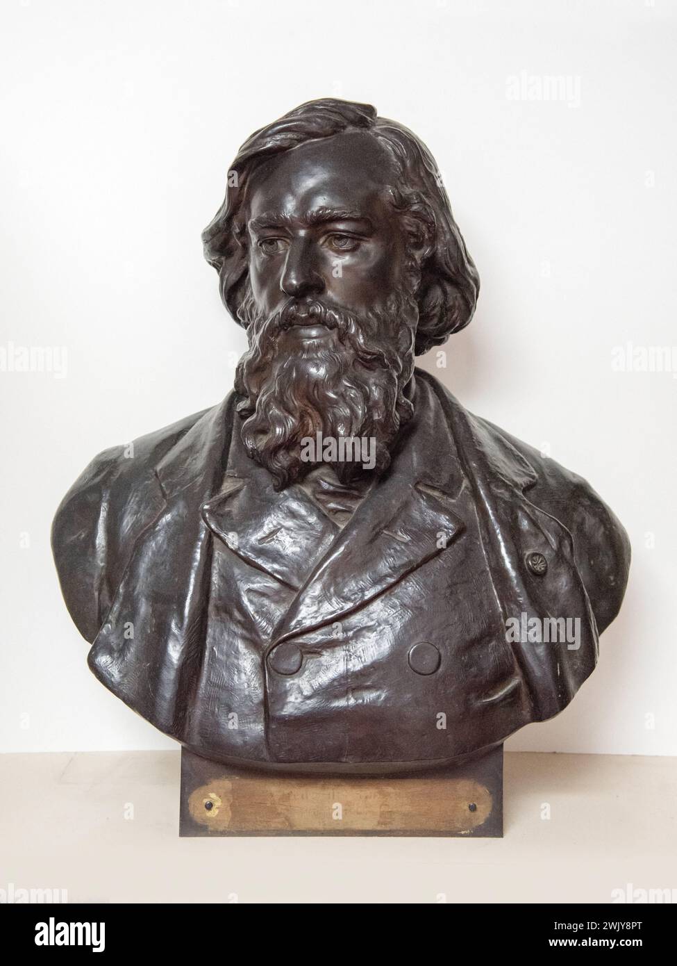 Emile Francois Chatrousse (1829-1896). "Porträt von Alfred de Liesville" (1835-1886), Spender des Museums Carnavalet. Bronze. 1886-1886. Paris, Carnavalet Museum. 100625-14 Büste, Porträt Stockfoto