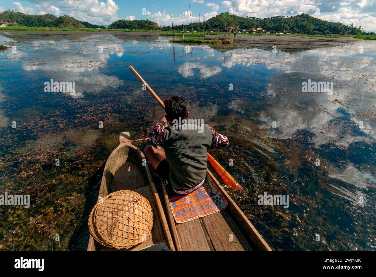 Loktak Lake und Landschaften in manipur indien Stockfoto