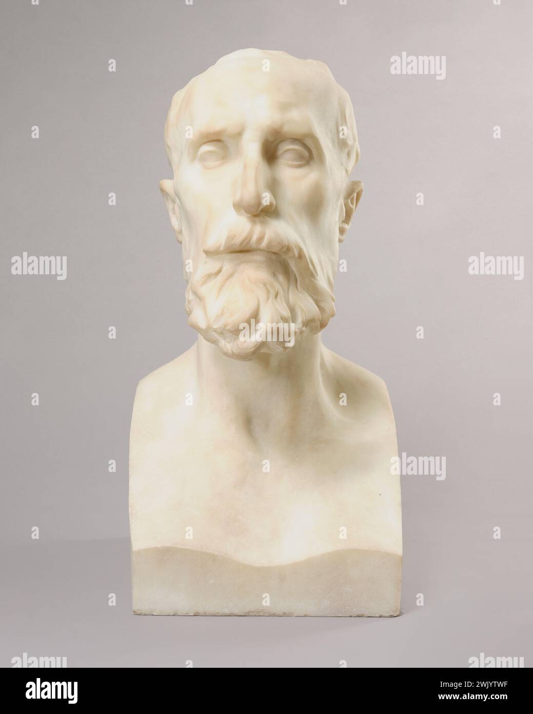 Roche, Pierre (Pierre Henry Ferdinand Massignon, dit)-(N.1855-08-02-D.1922-01-18), Büste von Dalou (Haupttitel). Marmor. Petit Palais, Museum der Schönen Künste der Stadt Paris. Stockfoto