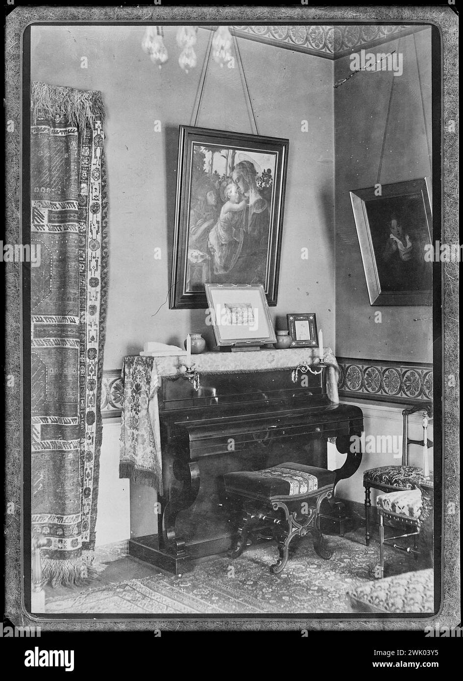 Collège de France Lounge (Name der Nutzung). Fotoplatte aus Glas. Museum des romantischen Lebens. Stockfoto