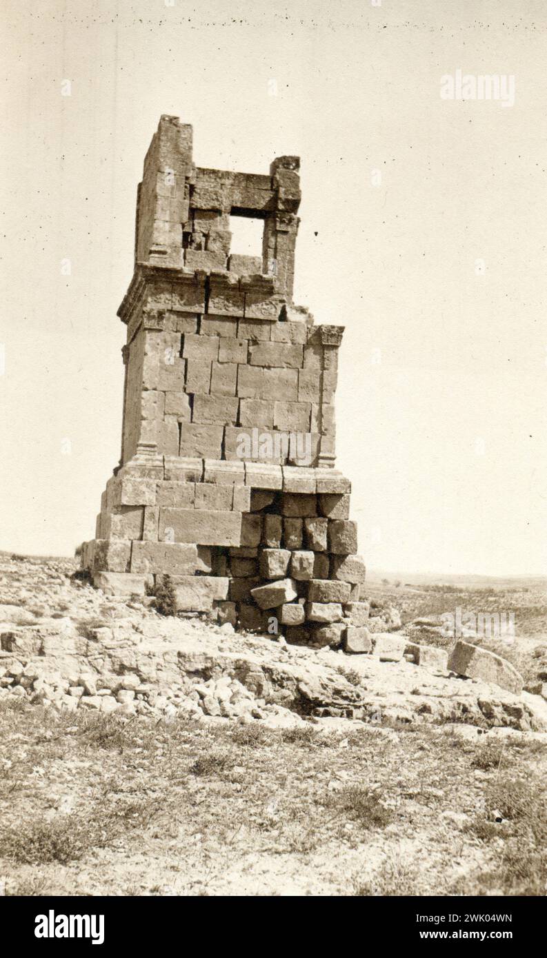 1912 Libyen - Archäologie - Jefren - römisches Mausoleum Stockfoto