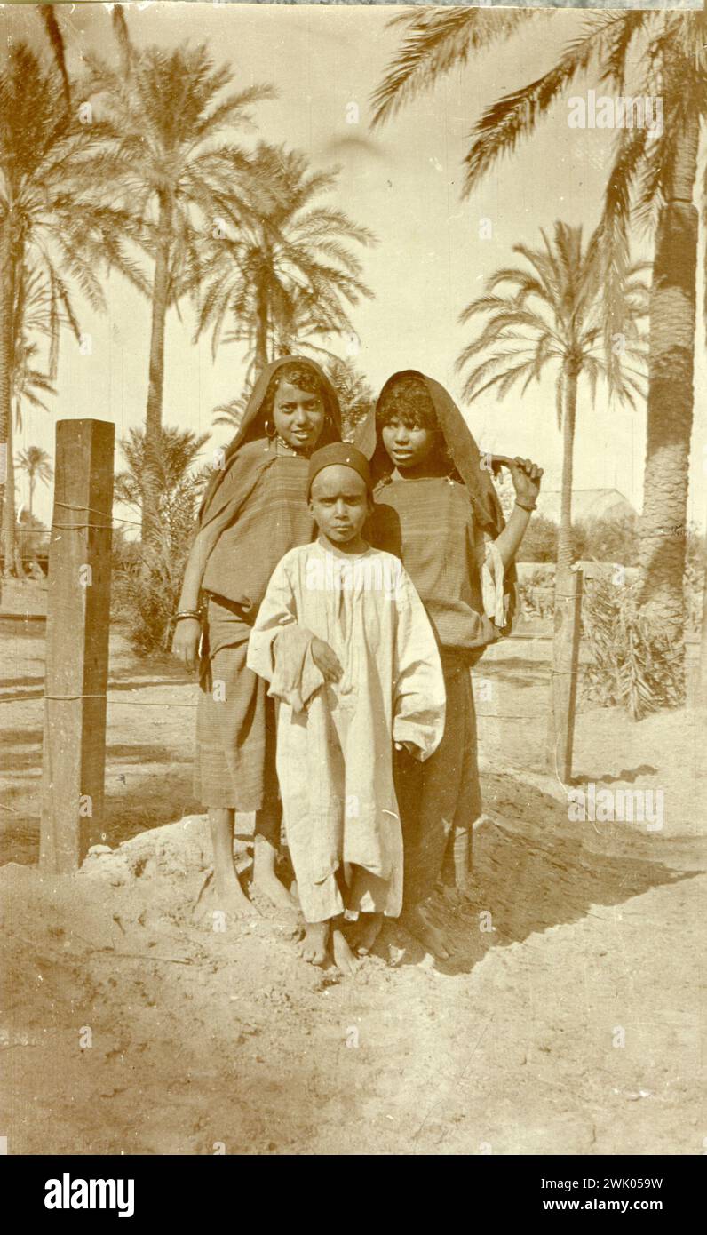 1913 - Kinder in Libyen Stockfoto