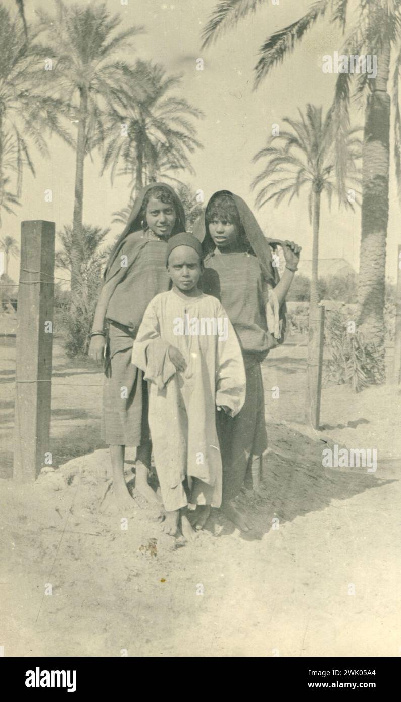 1913 - Kinder in Libyen Stockfoto
