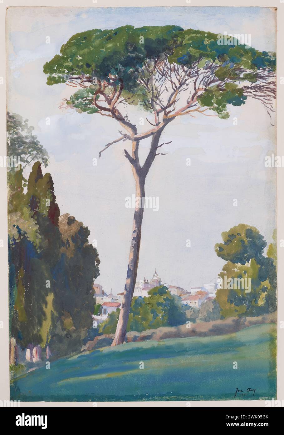 Avy, Joseph-Marius Jean (Nr. 1871-09-21-D.1939), Villa Aldobrandini, Frascati (Haupttitel), 1921. Aquarell und Gouache auf Papier. Petit Palais, Museum der Schönen Künste der Stadt Paris. Stockfoto