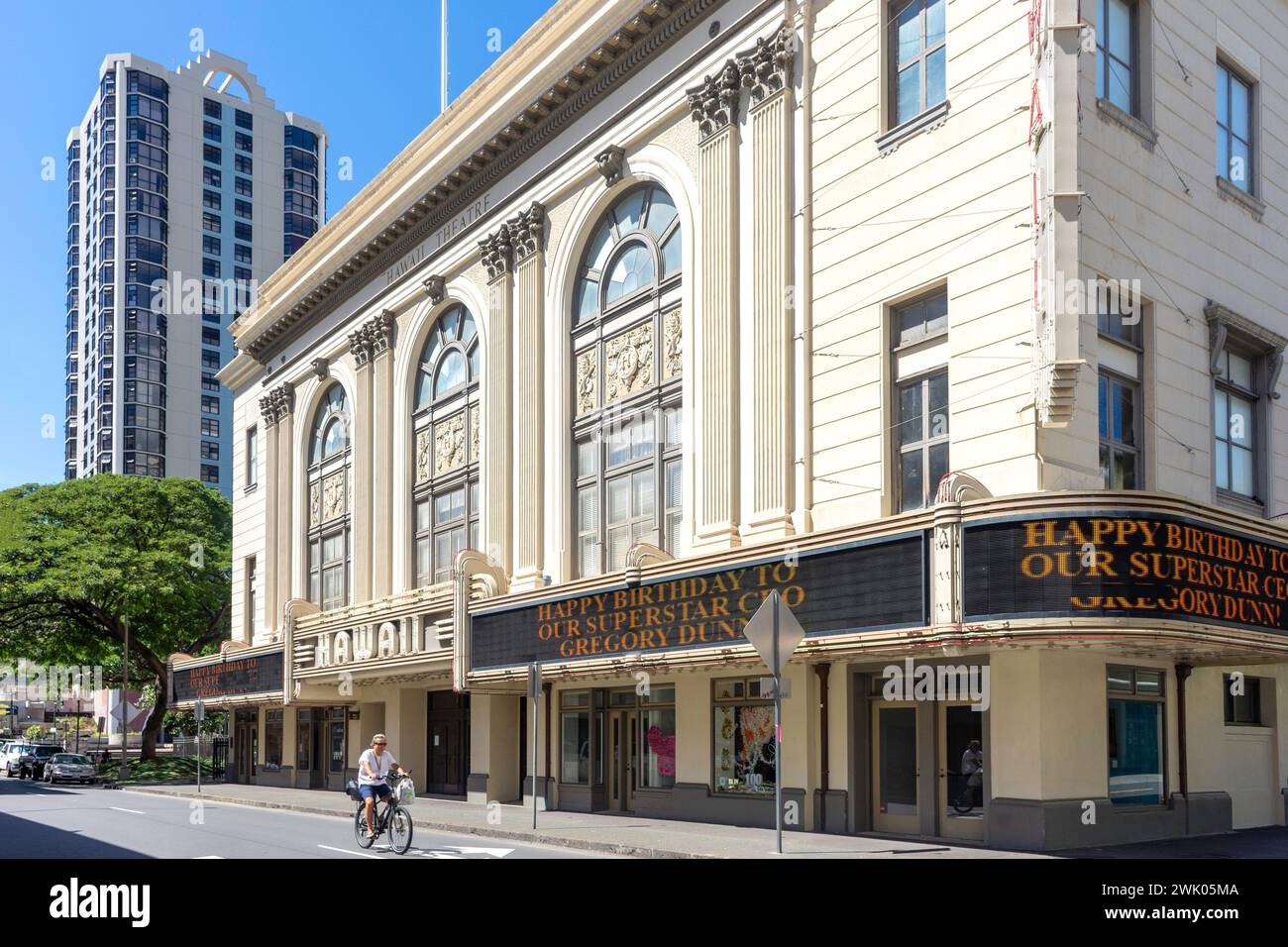 Hawaii Theatre, Bethel Street, Honolulu, Oahu, Hawaii, Vereinigte Staaten von Amerika Stockfoto