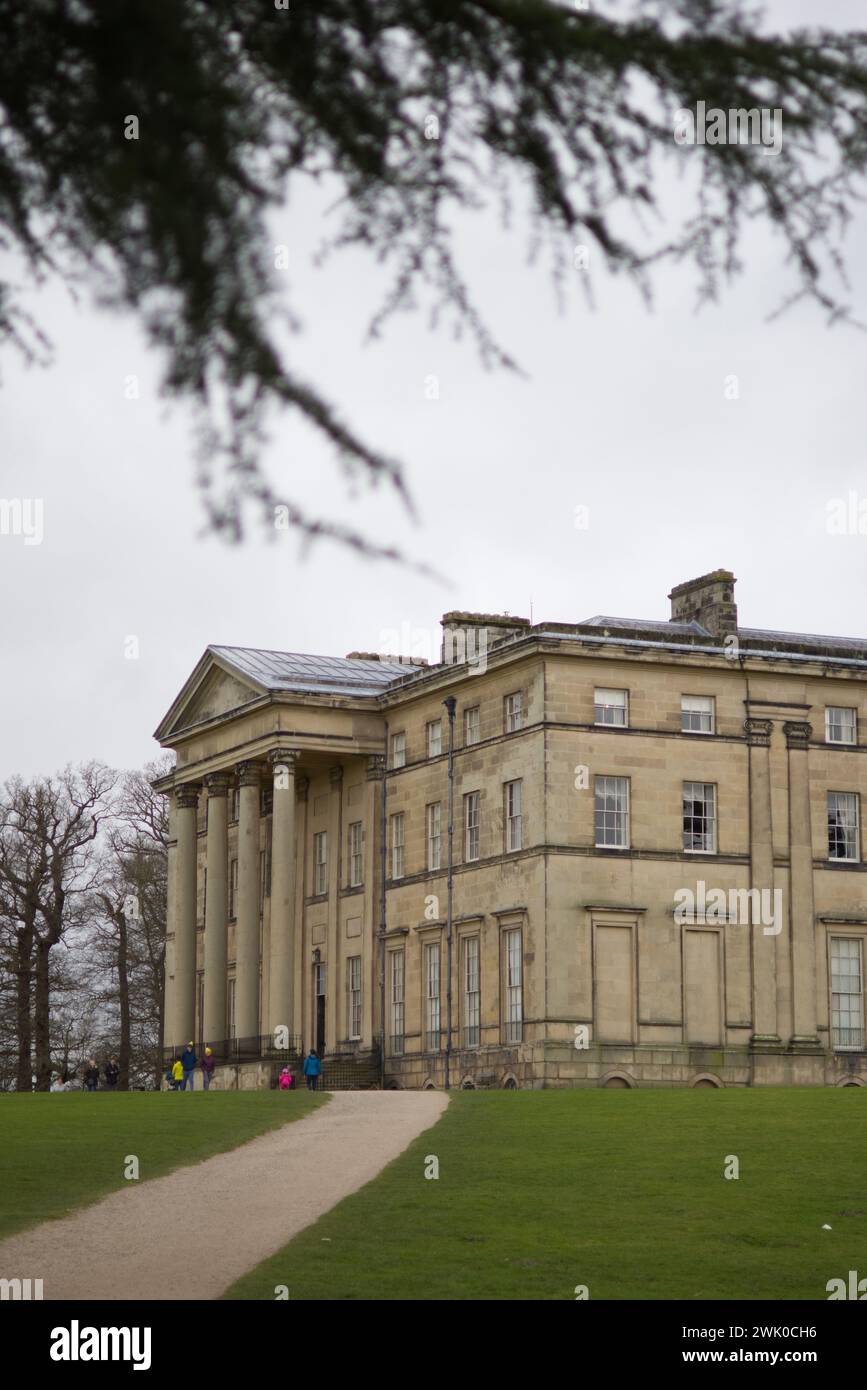 Bilder von Attingham Park Stately Home in der Nähe von Shrewsbury Shropshire, Gebäude und Park der Klasse I Stockfoto