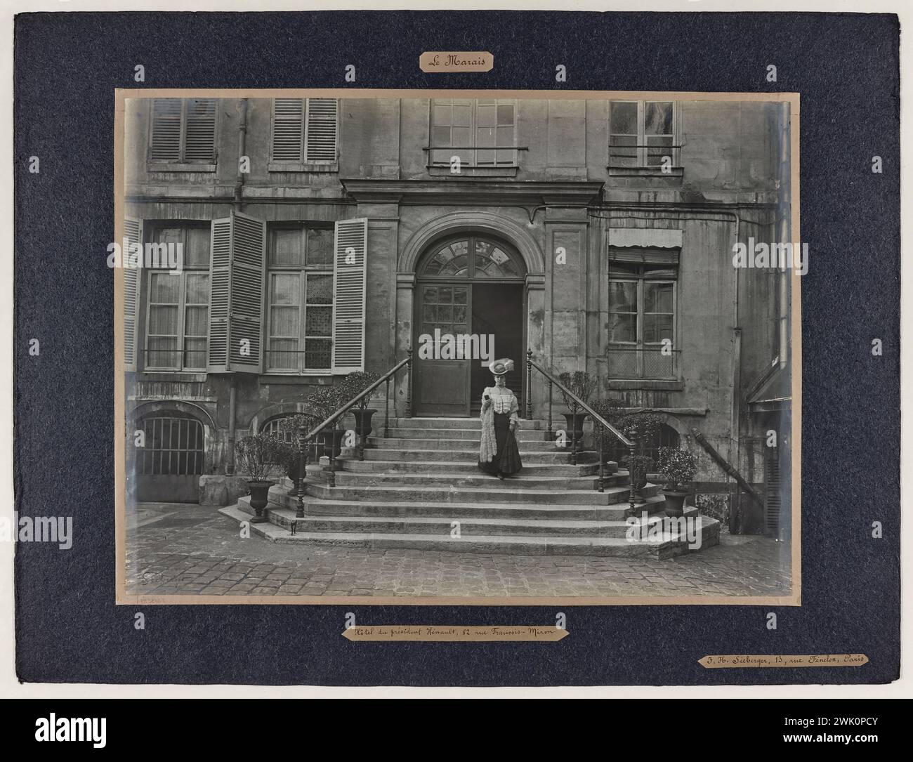 Séeberger, Jules (Nr. 1872 - D.1932), Le Marais. Hotel des Präsidenten Hénault, 82 rue Francois-Miron, 4. Arrondissement, Paris. (Dummy-Titel), 1905. Zeichnung mit Gelatino-Silberstab. Carnavalet Museum, Geschichte von Paris. Stockfoto