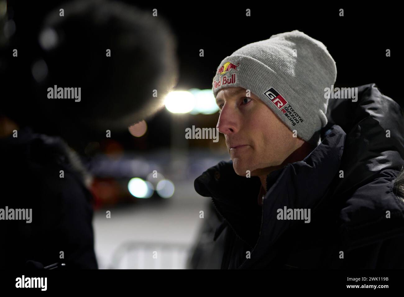 Elfyn Evans aus Großbritannien während der 15. Etappe der Rallye Schweden, zweite Runde der FIA World Rallye Championship, am 17. Februar 2024 in Umea, Schweden. Foto: PEO Möller / LocalEyes / TT kod 11549 Stockfoto