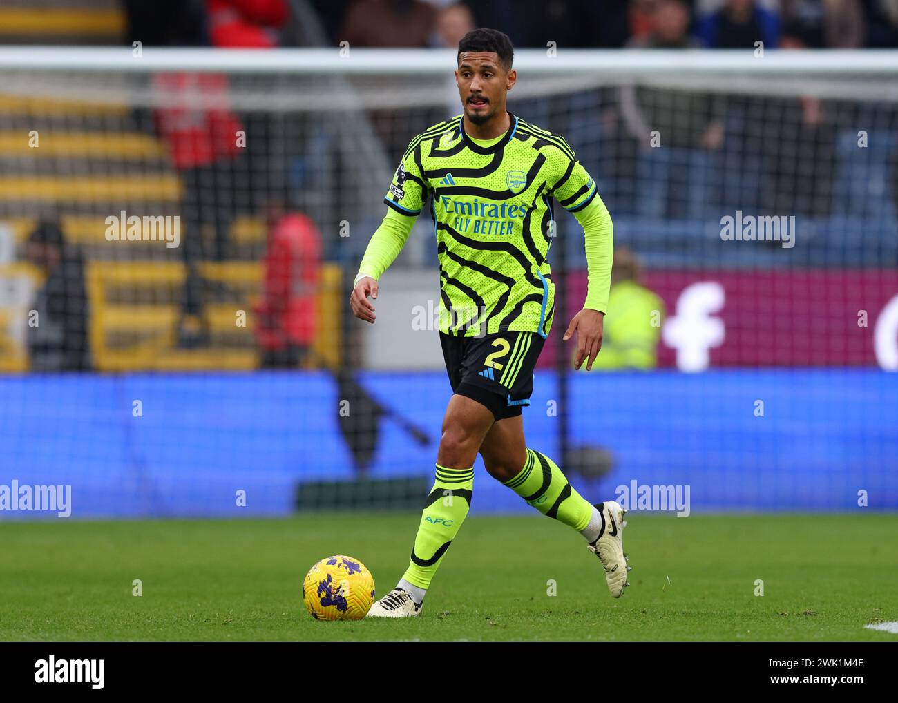 Burnley, Großbritannien. Februar 2024. William Saliba von Arsenal während des Premier League-Spiels in Turf Moor, Burnley. Der Bildnachweis sollte lauten: Gary Oakley/Sportimage Credit: Sportimage Ltd/Alamy Live News Stockfoto