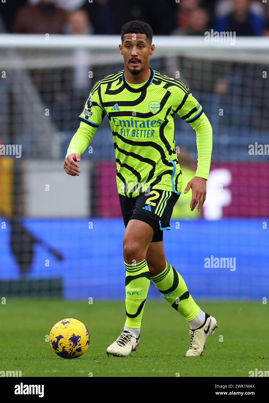 Burnley, Großbritannien. Februar 2024. William Saliba von Arsenal während des Premier League-Spiels in Turf Moor, Burnley. Der Bildnachweis sollte lauten: Gary Oakley/Sportimage Credit: Sportimage Ltd/Alamy Live News Stockfoto