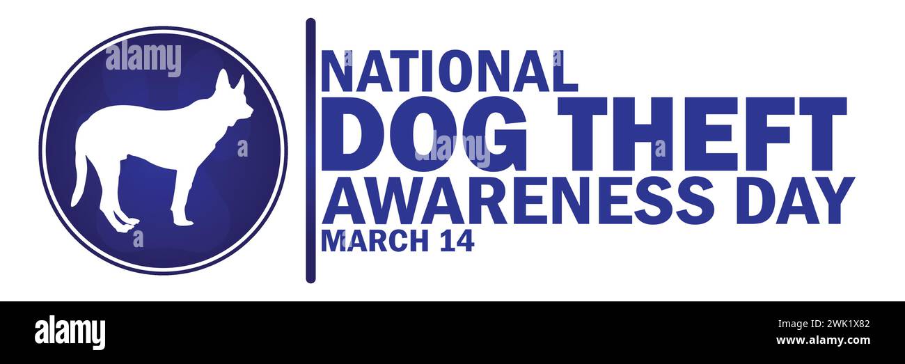 Nationaler Tag Des Bewusstseins Für Hundediebstahl. Geeignet für Grußkarten, Poster und Banner, Hintergrundbilder. Stock Vektor
