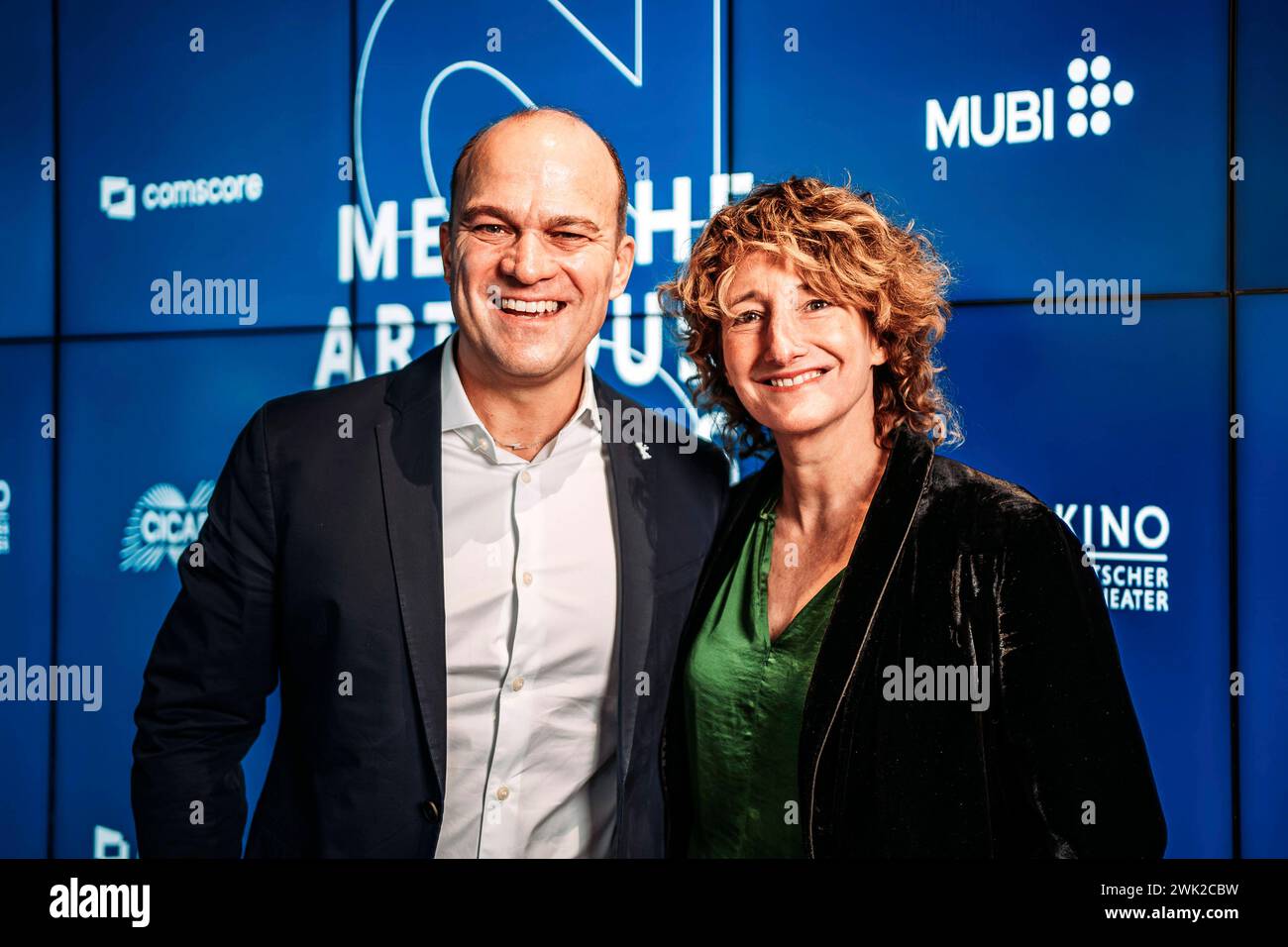 Christian Bräuer und Tricia Tuttle beim Empfang der Arthouse-Kino Verbände Cicae und der AG Kino Gilde im Rahmen der Berlinale 2024 / 74. Internationale Filmfestspiele Berlin in der SAP Lounge. Berlin, 17.02.2024 *** Christian Bräuer und Tricia Tuttle beim Empfang der Arthouse-Kinoverbände Cicae und AG Kino Gilde im Rahmen der Berlinale 2024 74 Berlin International Film Festival in der SAP Lounge Berlin, 17 02 2024 Foto:XM.xHuebnerx/xFuturexImagex Arthouse 4202 Stockfoto