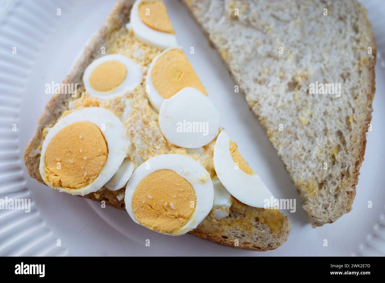 Ei-sandwich Stockfoto