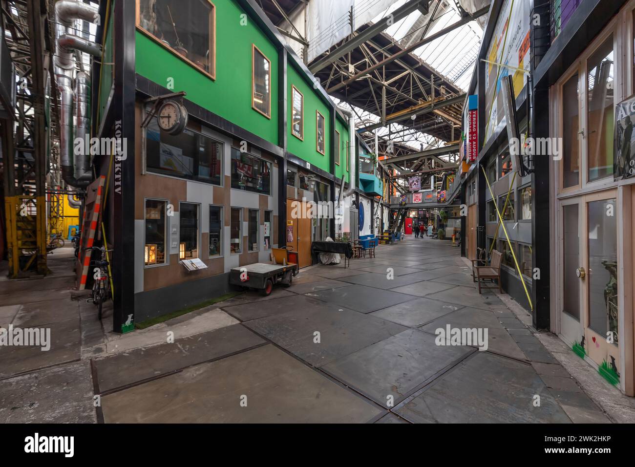 Art City NDSM Zentrum für Kunst, Kultur und Handwerk in Amsterdam. Stockfoto