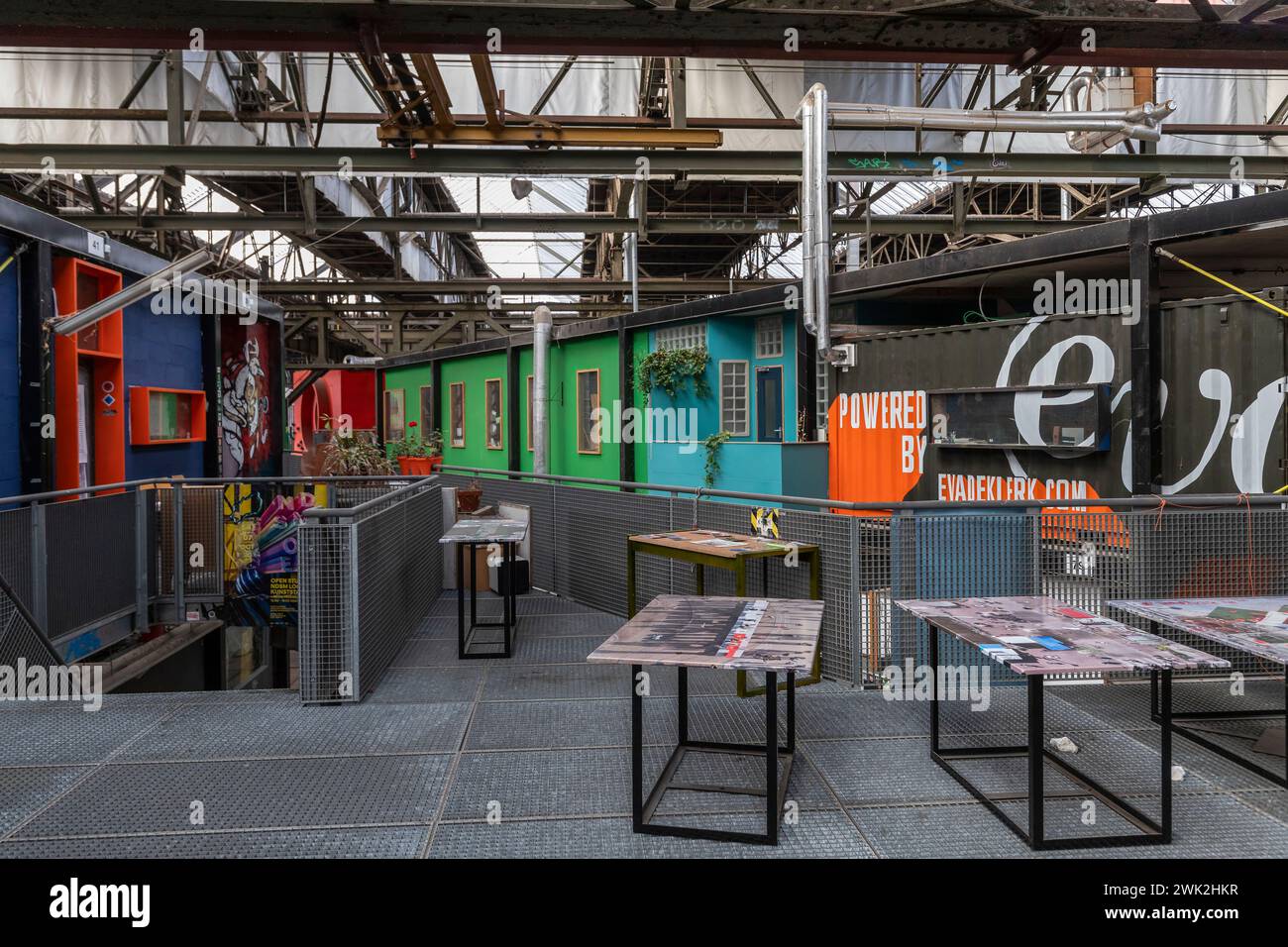 Art City NDSM Zentrum für Kunst, Kultur und Handwerk in Amsterdam. Stockfoto
