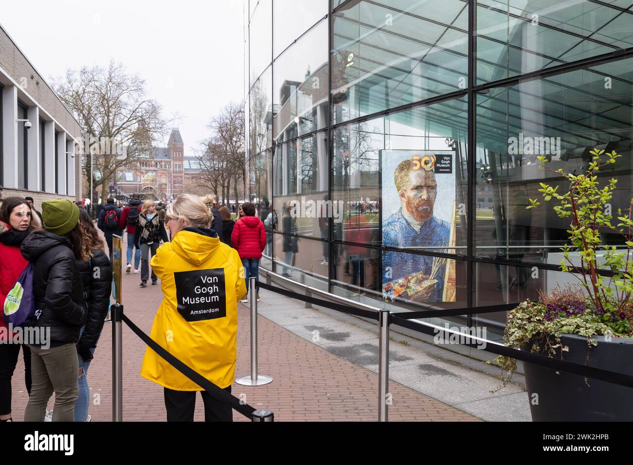 Van Gogh Museumskomplex am Museumsplatz in Amsterdam. Stockfoto