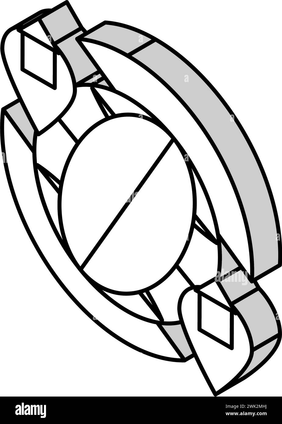 Vermietungshaus Weltstandort isometrische Icon Vektor Illustration Stock Vektor