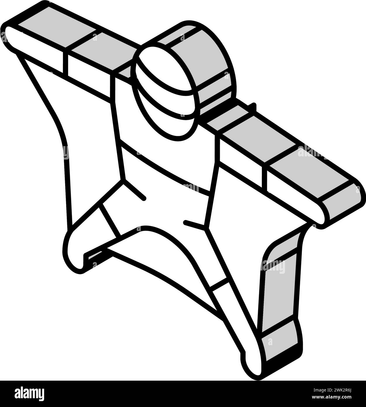 Fliegende Wingsuit Sportsman Ikonen Vektor Illustration Stock Vektor