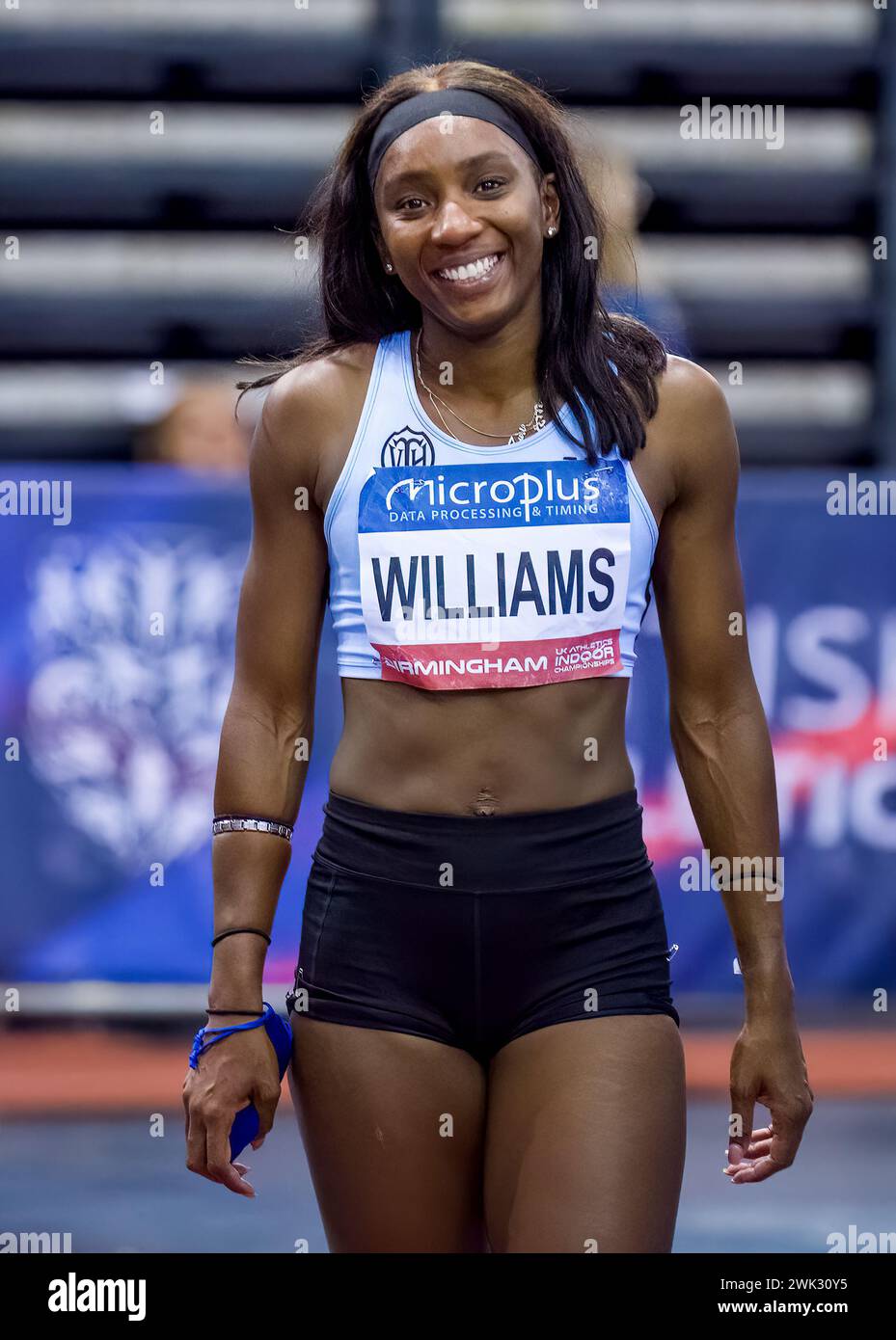 17/18. Februar 2024, Utilita National Indoor Arena, Birmingham, Großbritannien. Veranstaltung: 2024 Leichtathletikmeisterschaften in Großbritannien. Bildunterschrift: Williams Bild: Mark Dunn/Alamy Live News (Sport) Stockfoto