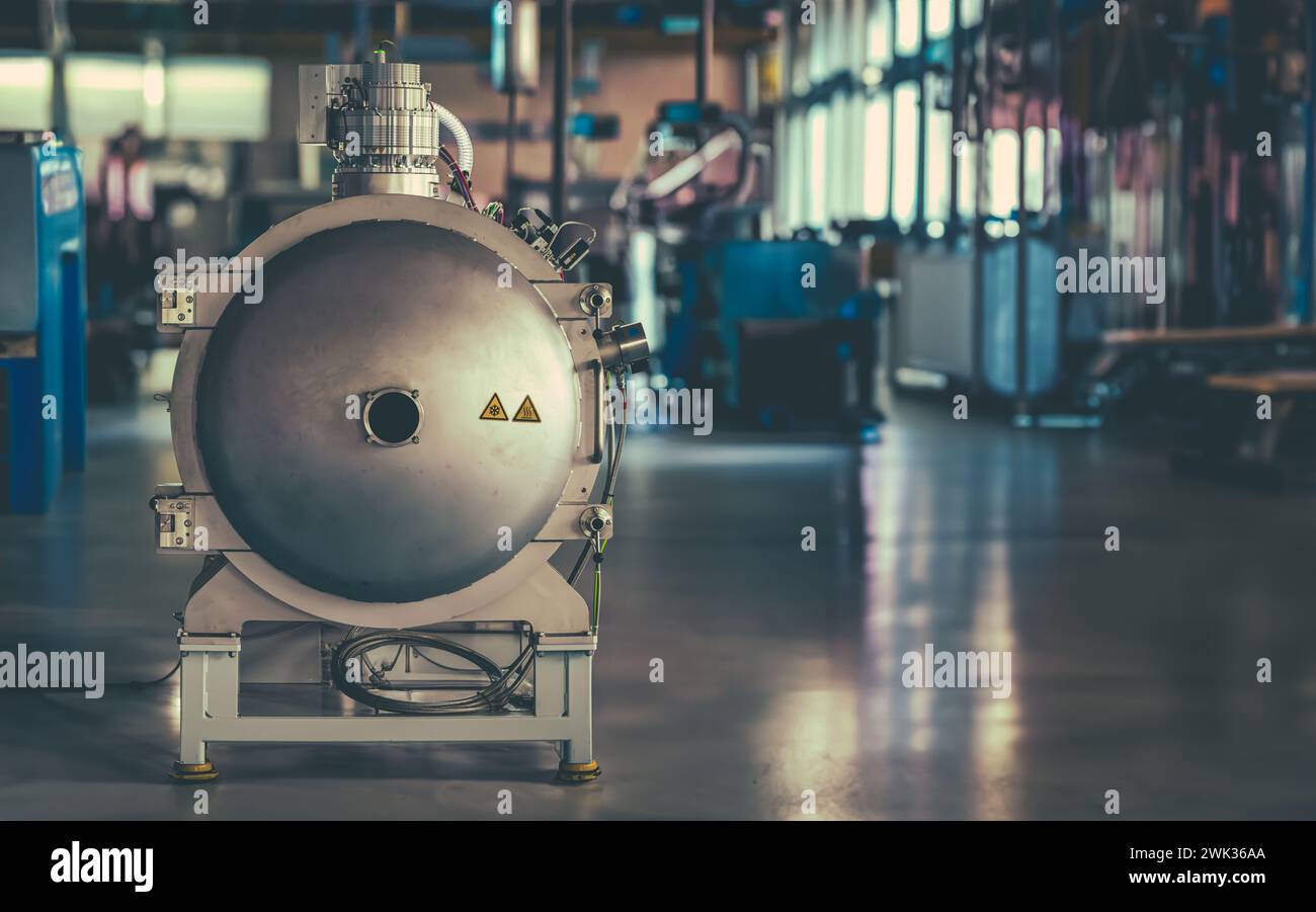 Hochleistungs-Edelstahlgeräte in Einem Labor oder einer Fabrik, mit Kopierraum Stockfoto