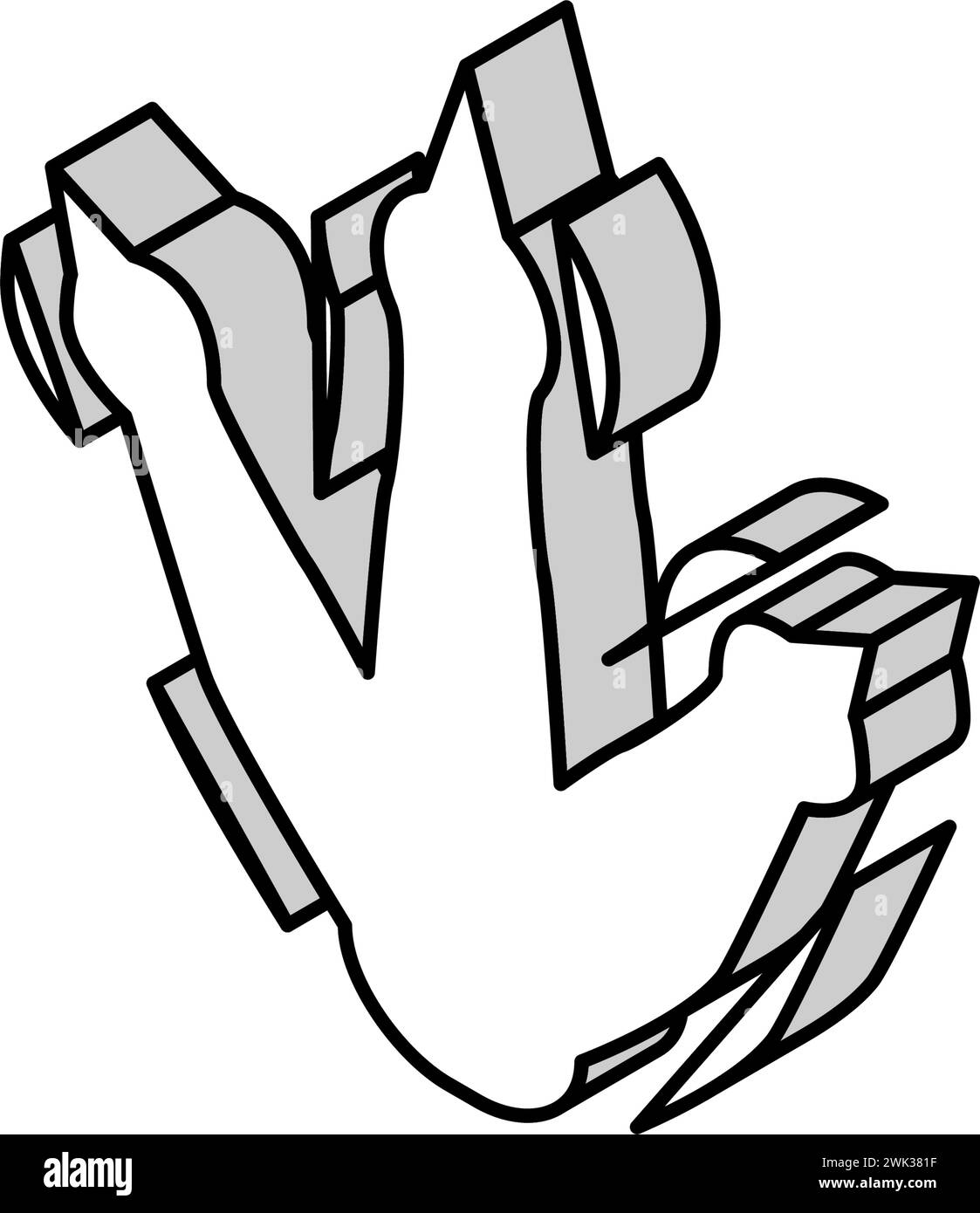 Dinosaurier-Footprint isometrische Icon-Vektor-Illustration Stock Vektor Dinosaurier-Footprint isometrische Icon-Vektor-Illustration Stock Vektor