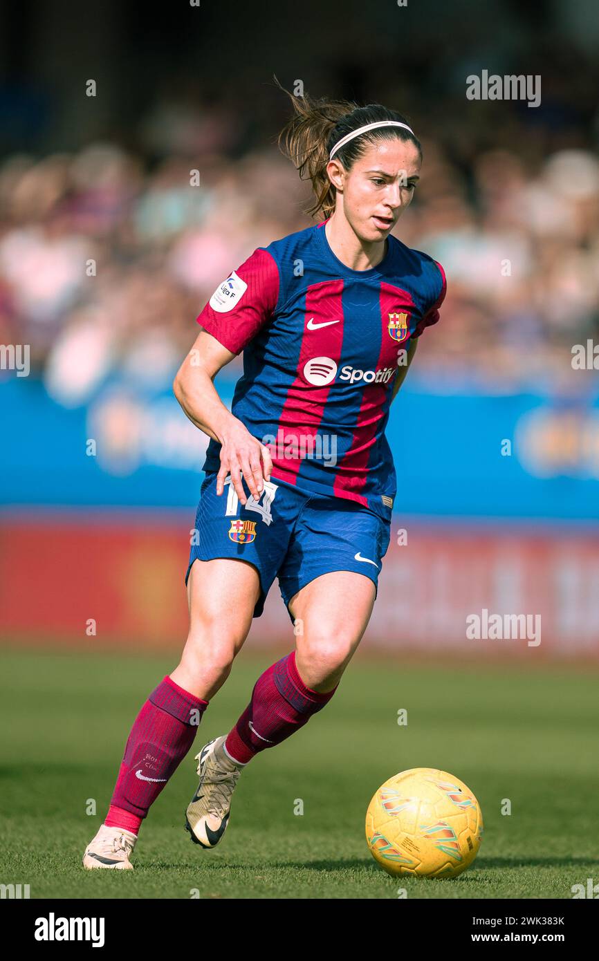 Sant Joan Despi, Spanien, 18. Februar 2024. Spanien Liga F: FC Barcelona gegen Atletico de Madrid. (14) Aitana Bonmati. Quelle: Joan G/Alamy Live News Stockfoto