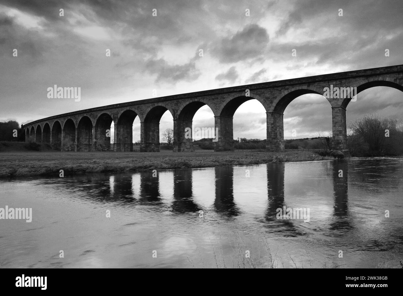 Der Arthington Viaduct, auch bekannt als Castley Viaduct, Arthington Village, Wharfedale, West Yorkshire, England Stockfoto