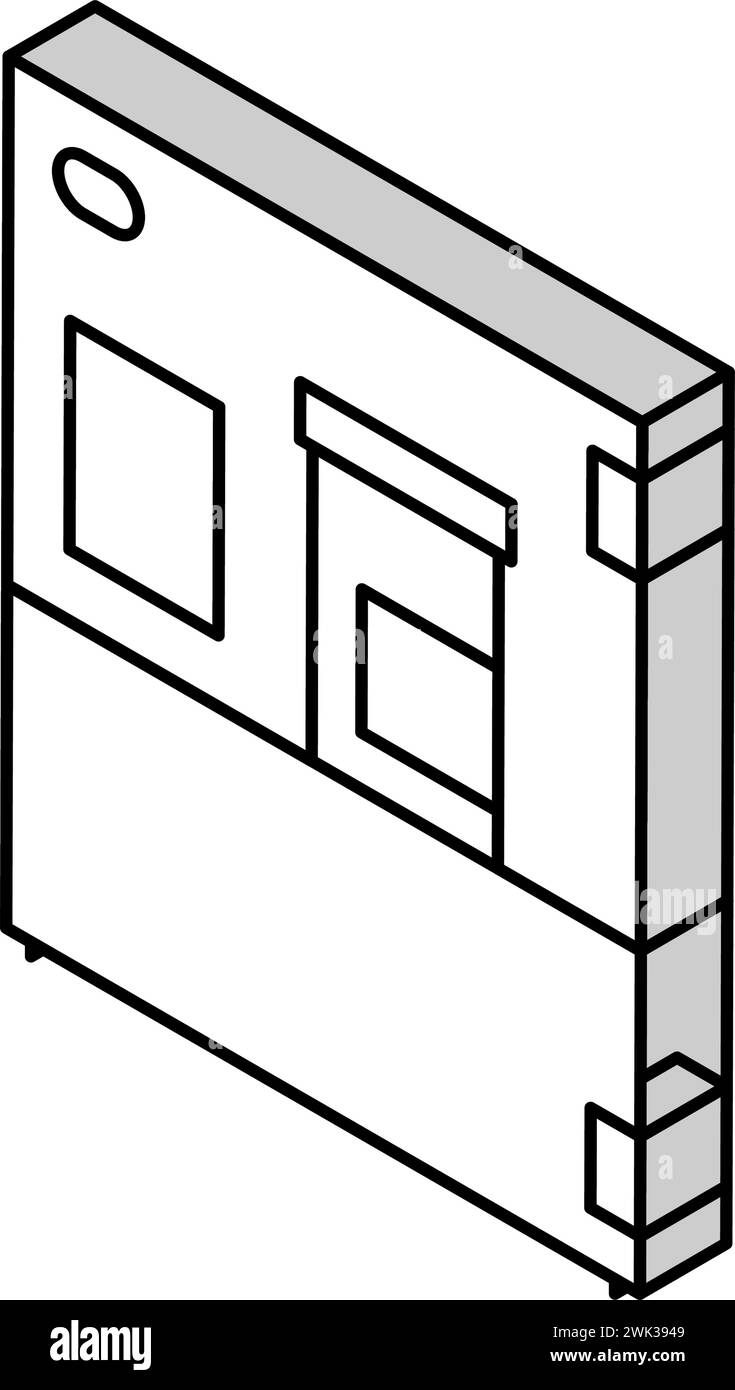 Medizinfabrik Maschine isometrische Icon Vektor Illustration Stock Vektor