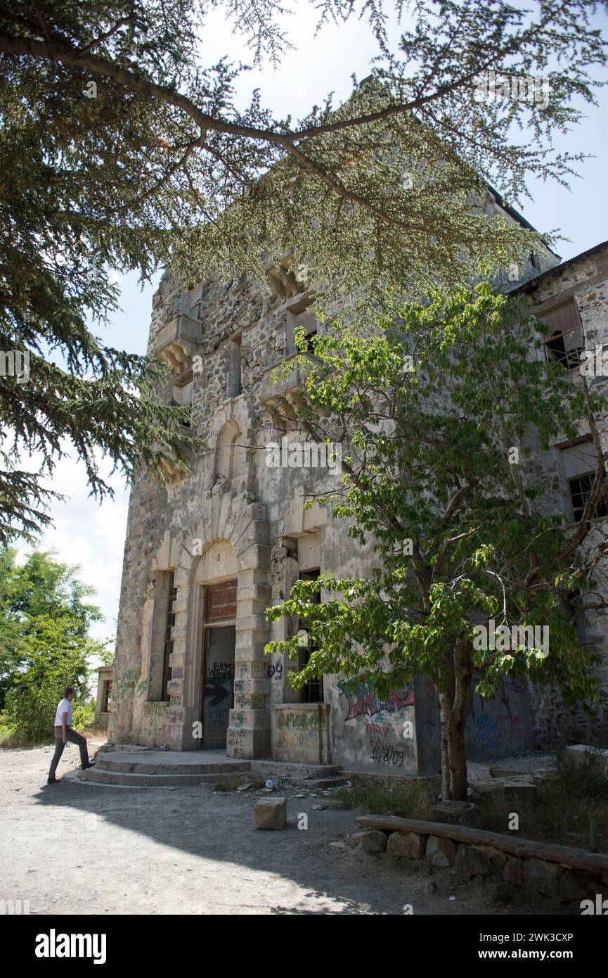 Eingang des Hotels 'Berengaria' im Troodosgebirge Stockfoto