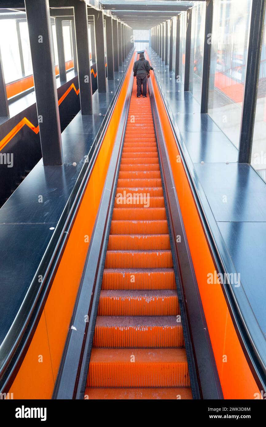 Rolltreppe im Zollverein-Bergwerk Essen Stockfoto