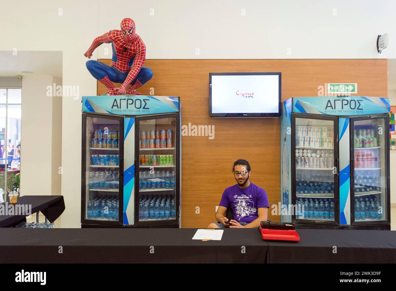 Buntes Treiben auf der Cyprus Comic Convention in Nikosia Stockfoto