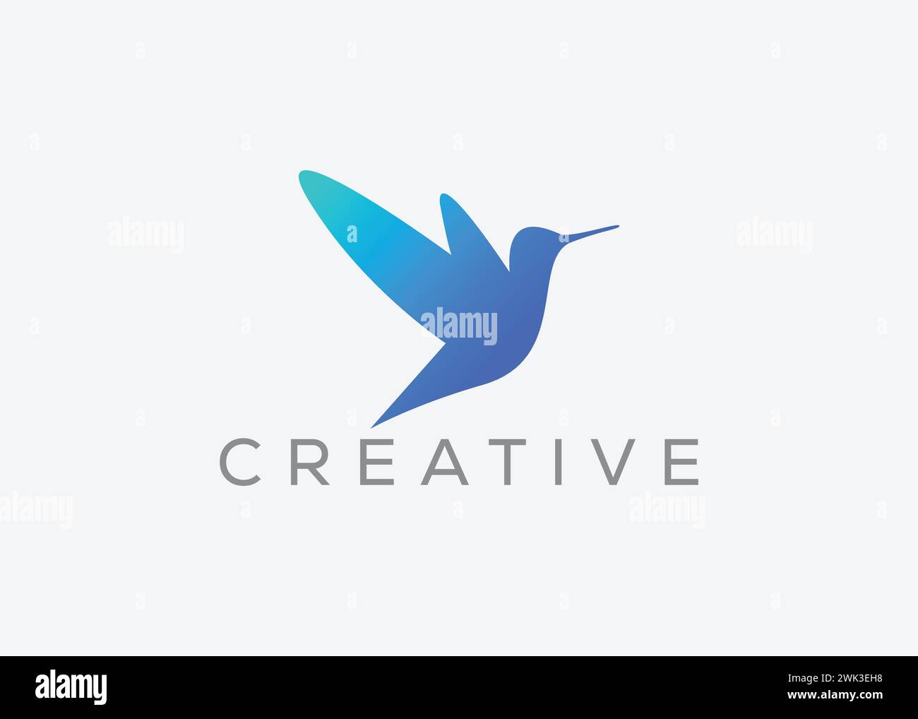 Kreative und minimalistische Design-Vorlage mit Vogel-Vektor-Logo. Dove Flying-Logo. Taubenvektor Stock Vektor